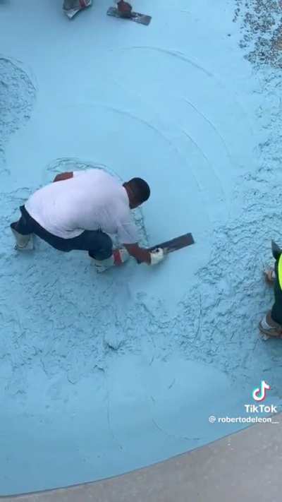 Applying pool coating