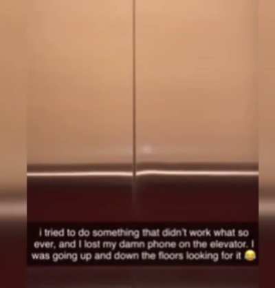 Trying to do a tik tok on an elevator.
