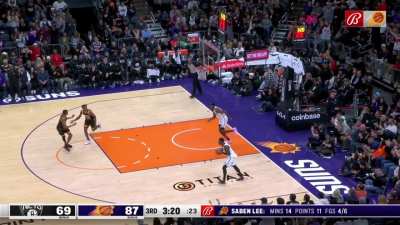 [Highlight] Cam Johnson, in his first game back after meniscus surgery, saves the ball from going out of bounds with a pass downcourt for an easy Saben Lee basket