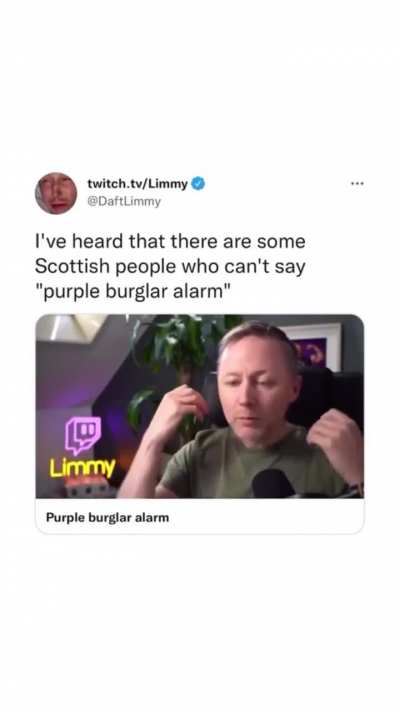to say "purple burglar alarm"