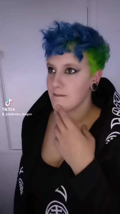 Never thought I would be doing tiktoks ? went a bit mental and dyed my hair and created a character ?