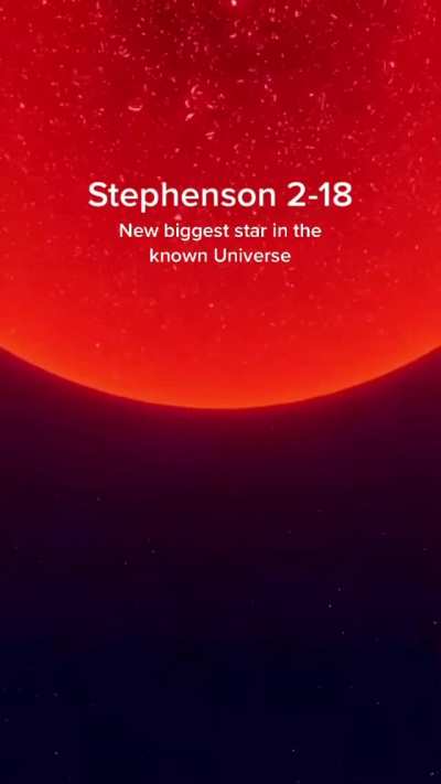 Stephenson 2-18 has recently became the largest known star in universe with an estimated size of 2150 solar radii.The star’s size corresponds to a volume about 10 billion times greater than the Sun.