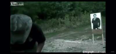 Shooting a gun