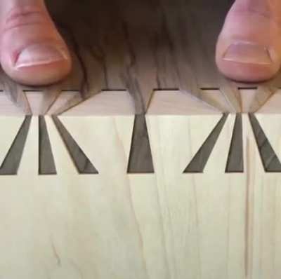 Japanese sunrise dovetail joint