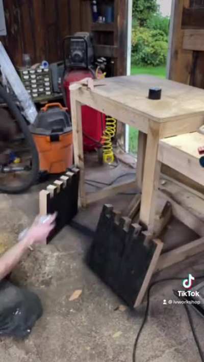 Making a bench from construction lumber