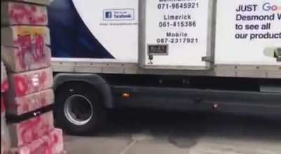 In Dublin, a massive truck crashed into the gates of the Russian embassy 3.7.22