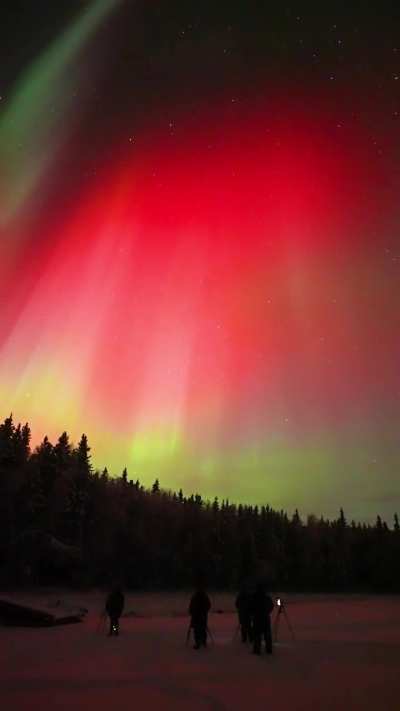 ? Northern lights recorded 15 minutes ago near Fairbanks, Alaska