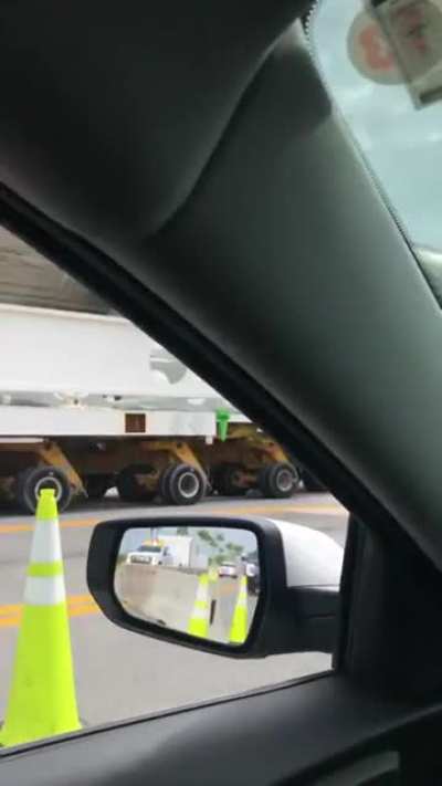 Driving next to a spacex falcon 9