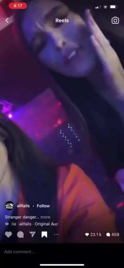 Imagine thinking it’s your friend kissing you on the cheek and it’s some creepy ass old dude