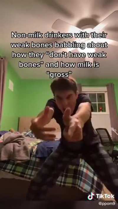 Drinking milk