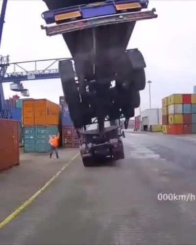 Lifting a container without paying attention?