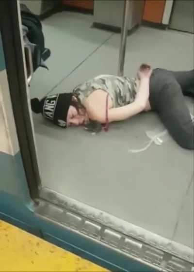 WCGW taking a nap on the subway