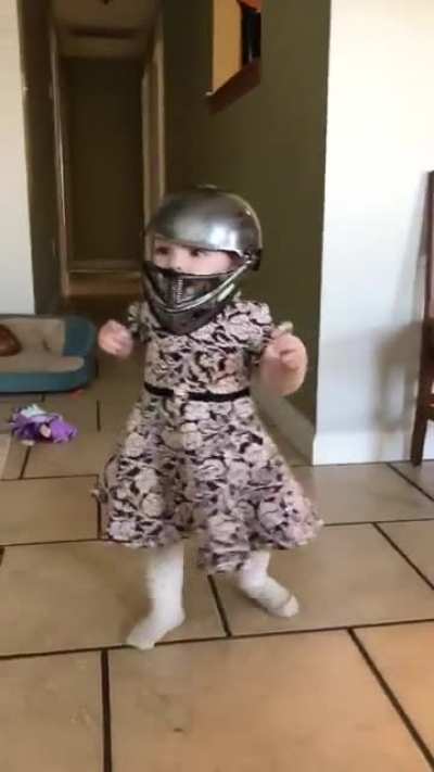 My daughter learning to walk