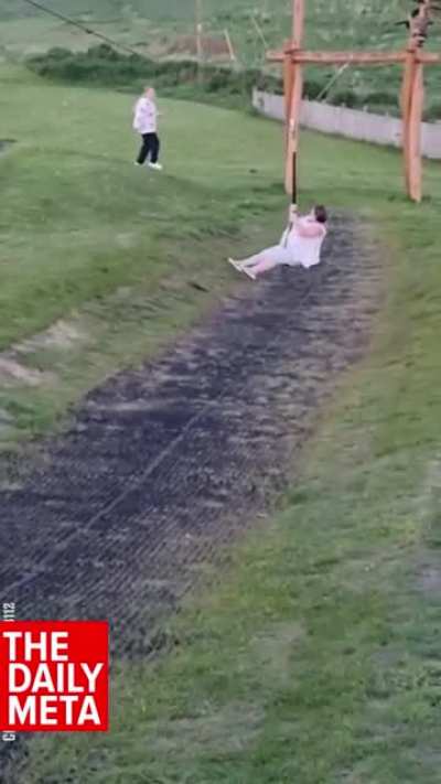 HMC while I ride the kid’s zip line