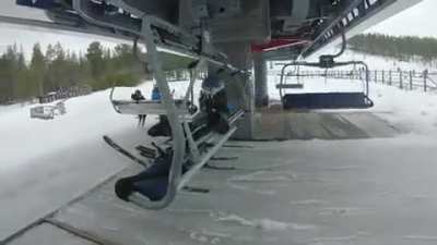 The design of my sitski, allowing me to get on a chair lift without any help.
