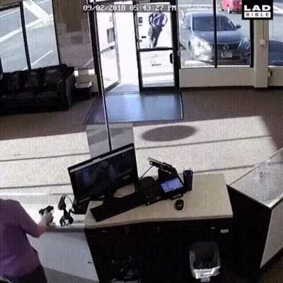 Trying to do an armed robbery