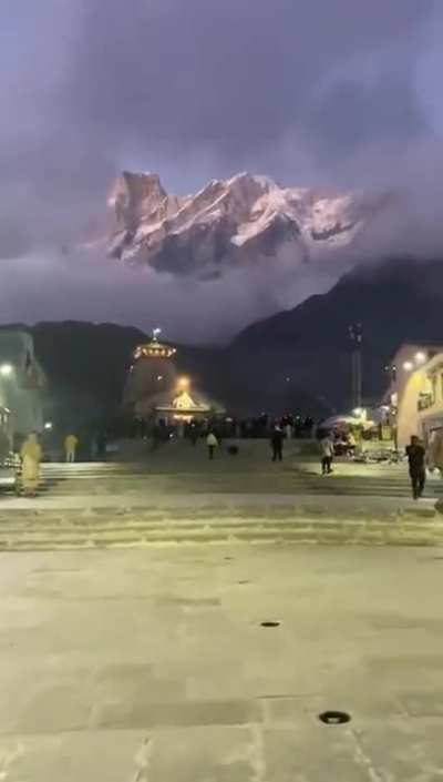 Kedarnath temple in India. Believed to be an very important place of worship to Hindus