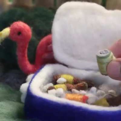 Stop Motion BBQ using felt