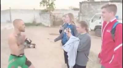 Connor meets fans