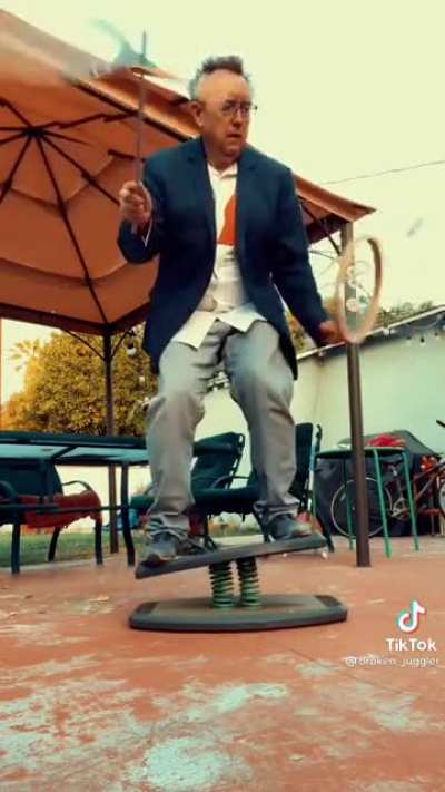 Stromg board balance crazy skills..