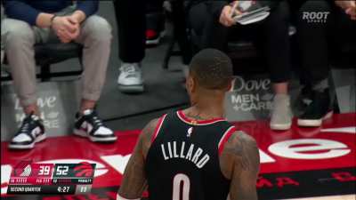 [Highlight] Dame gets a stop on Siakam, then Siakam grabs his leg and trips him for the flagrant