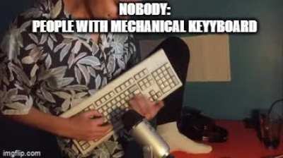 People with mechanical keyboard be like