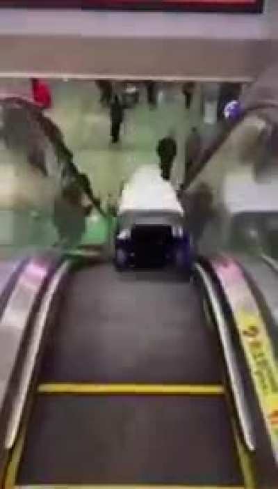 To use an escalator