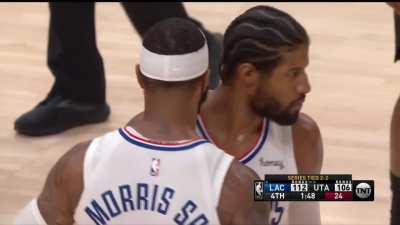 [Highlight] Paul George to Royce O'Neale: "You reach, I teach"