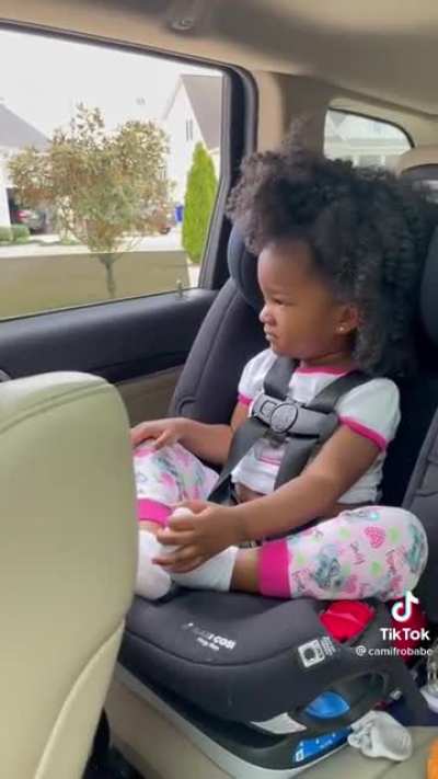 Cute little goodbye between grandpa and granddaughter