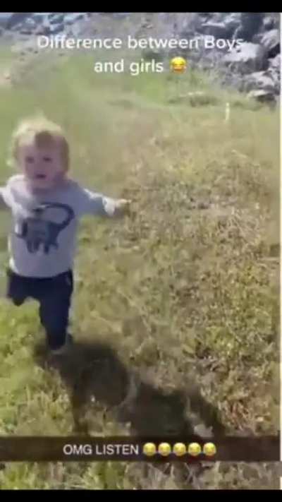 Boys mostly go for rocks, and shit sometimes