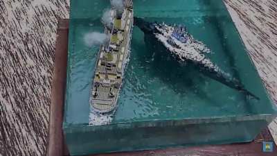 Hello everyone, this's my homemade "Godzilla and Titanic"diorama, i hope you like it