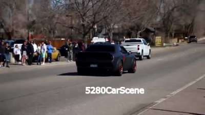 Challenger hits truck while leaving C&C