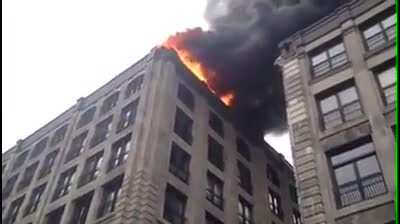 Firefighter rams three cop cars blocking entrance to an active fire.