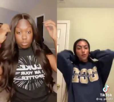 The caption was: "and yt ppl think we get our hair from them..." ?