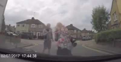 Trying to pull an insurance scam but they were being filmed
