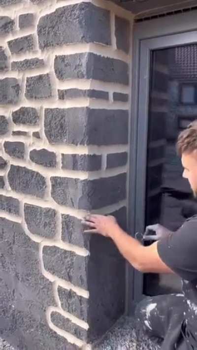 Creating this "stone" facade