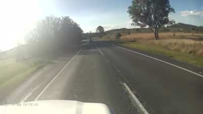 By far not the worst, but a lot of people just cruise along the shoulder at this section of road. One day I'm gonna catch one losing it into the ditch.