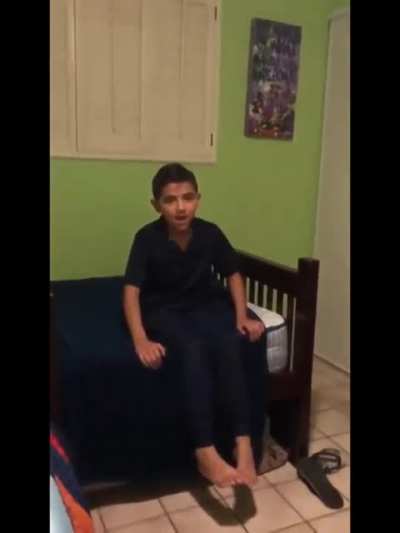 He points a middle finger…until…