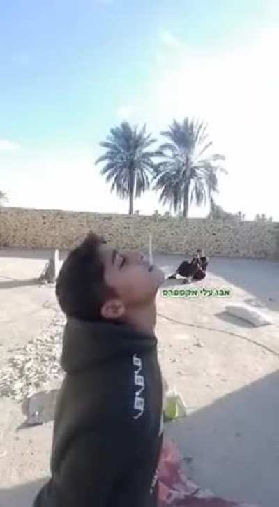 Iraqi shows his shooting skills