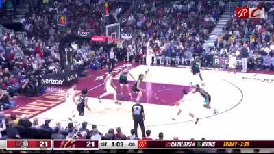 [Highlight] Cavs ball movement leads to Cedi Osman 3