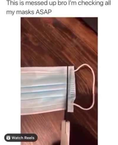 Yet another reason to wear a mask...