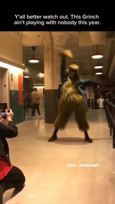 This Grinch is in preparation to steal Christmas