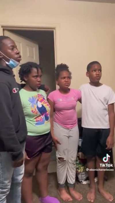 Context: these kids were fighting so the mom made them sing this together.