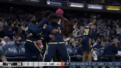 [Highlight] Lance toys with the ball before drilling the three in LMA's face giving him 17 1st quarter points