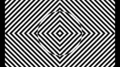 your vision becomes blurry for a while, when looking at the centre of this for a few seconds