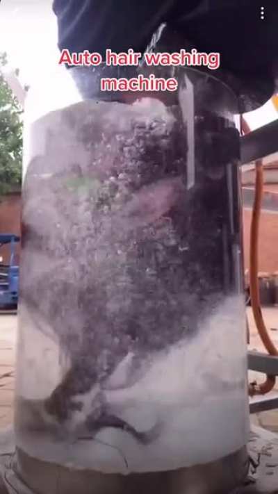 Auto hair washing machine