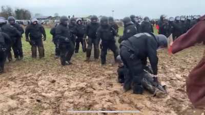 German riot police vs an Earth bender