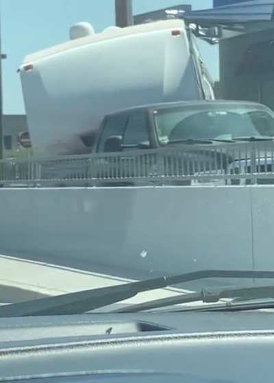 Crazy guy at Dairy Queen decided to take his travel trailer through the drive thru.