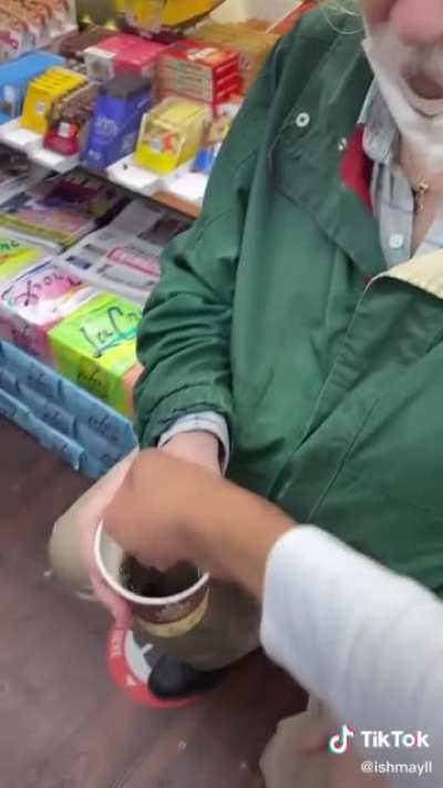He was trying to enjoy his coffe.