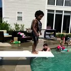 Watch me dive dad !!